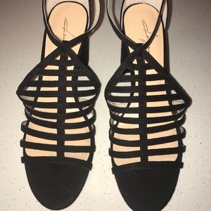 Zendaya Black Women Strap Suede Shoes